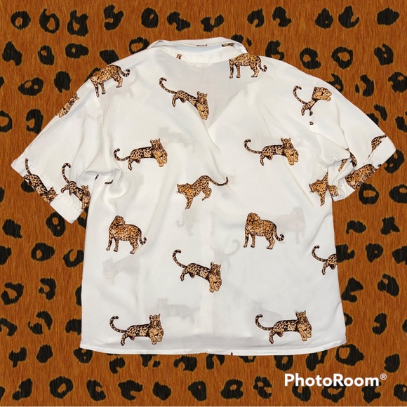 Hint of Blush Leopard Button Down Top - Picture 2 of 10